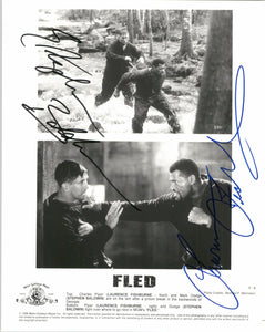 Laurence Fishburne & Stephen Baldwin Signed Autographed "Fled" Glossy 8x10 Photo - Lifetime COA