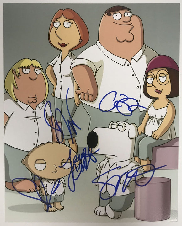 The Family Guy Cast Signed Autographed Glossy 8x10 Photo - Lifetime COA