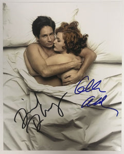 David Duchovny & Gillian Anderson Signed Autographed "The X-Files" Glossy 8x10 Photo - Lifetime COA