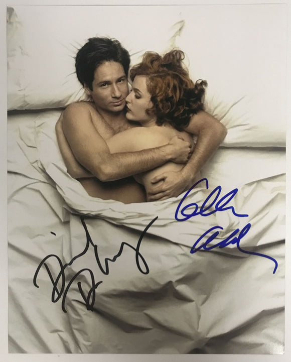 David Duchovny & Gillian Anderson Signed Autographed 