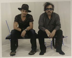 Johnny Depp & Tim Burton Signed Autographed Glossy 8x10 Photo - Lifetime COA