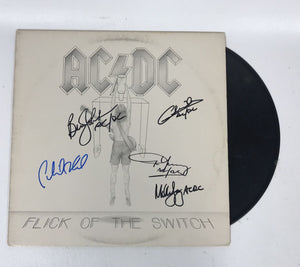 AC/DC Band Signed Autographed "Flick of the Switch" Record Album - Lifetime COA