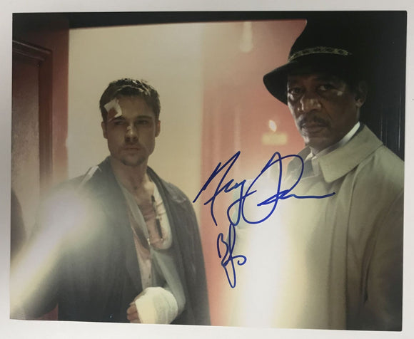 Morgan Freeman & Brad Pitt Signed Autographed 
