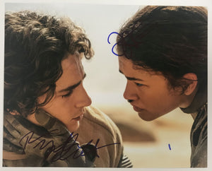 Timothee Chalamet & Zendaya Signed Autographed "Dune" Glossy 8x10 Photo - Lifetime COA