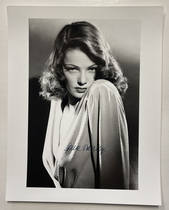 Gene Tierney (d. 1991) Signed Autographed Glossy 8x10 Photo - Lifetime COA