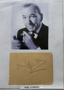 Noel Coward (d. 1973) Signed Autographed Vintage Signature 8.5x11 Display - Lifetime COA