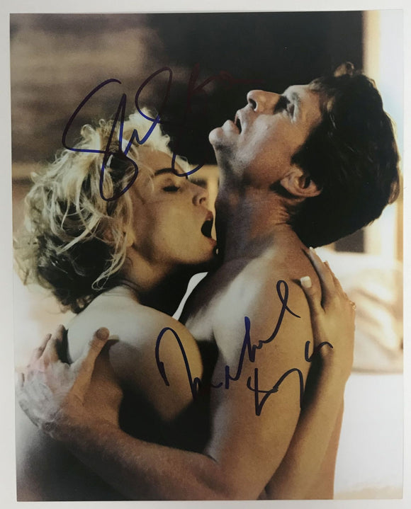 Michael Douglas & Sharon Stone Signed Autographed 