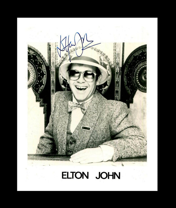 Elton John Signed Autographed Matted Glossy 8x10 Photo - Lifetime COA