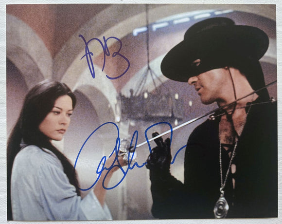 Antonio Banderas & Catherine Zeta Jones Signed Autographed 