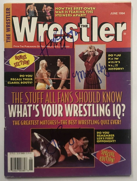 Hulk Hogan, Missy Hatt & Lex Luger Signed Autographed Complete 