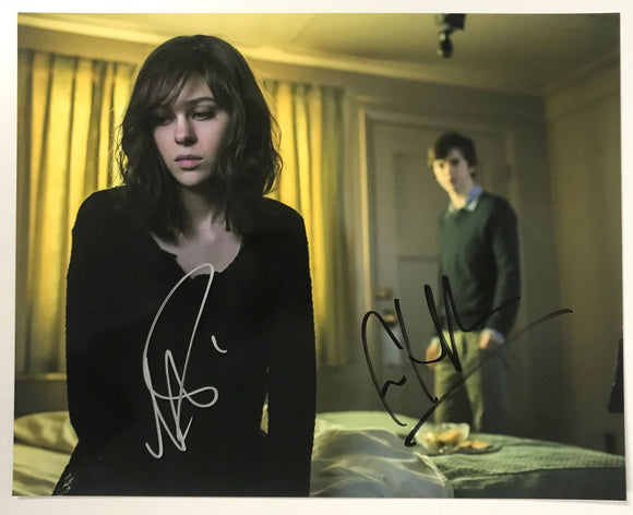 Freddie Highmore & Nicola Peltz Signed Autographed 