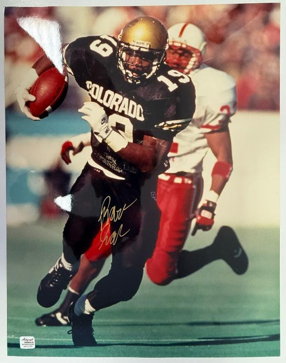 Rashaan Salaam (d. 2016) Signed Autographed 11x14 Photo - Colorado Buffaloes