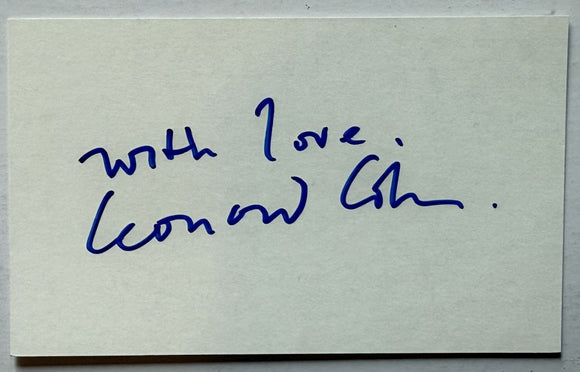 Leonard Cohen (d. 2016) Signed Autographed3x5 Index Card - Lifetime COA