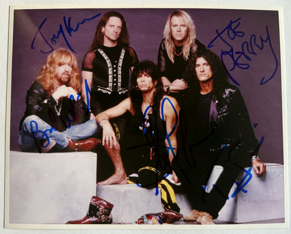 Aerosmith Band Signed Autographed Glossy 8x10 Photo - Lifetime COA