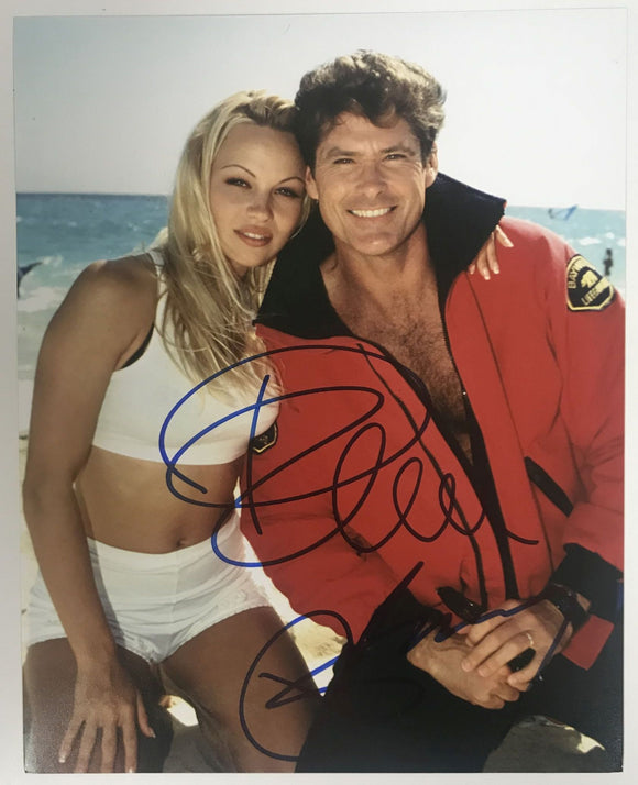 David Hasselhoff & Pam Anderson Signed Autographed 