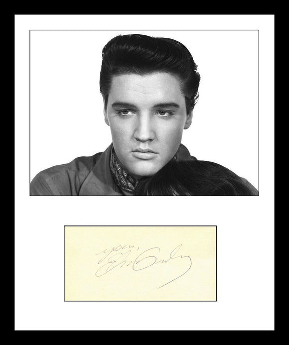 Elvis Presley (d. 1977) Signed Autographed Vintage Signature w/ Glossy Photo - Lifetime COA