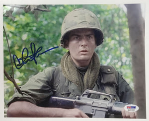 Charlie Sheen Signed Autographed "Platoon" Glossy 8x10 Photo - PSA/DNA Authenticated