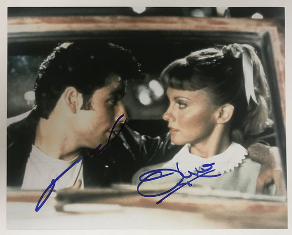 Olivia Newton-John & John Travolta Signed Autographed 