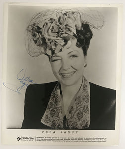 Vera Vague (d. 1974) Signed Autographed Vintage Glossy 8x10 Photo - Lifetime COA