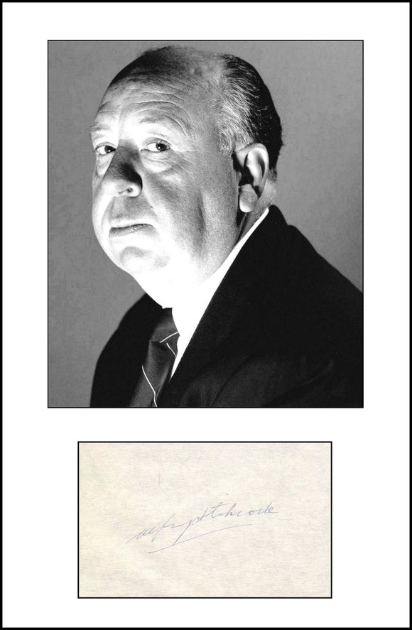 Alfred Hitchcock (d. 1980) Signed Autographed Vintage Signature w/ Glossy Photo - Lifetime COA