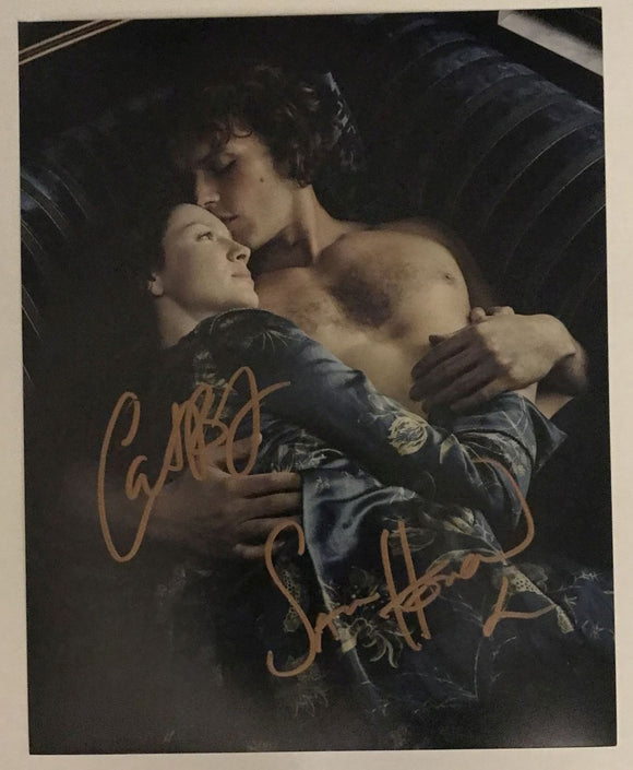 Caitriona Balfe & Sam Heughan Signed Autographed 
