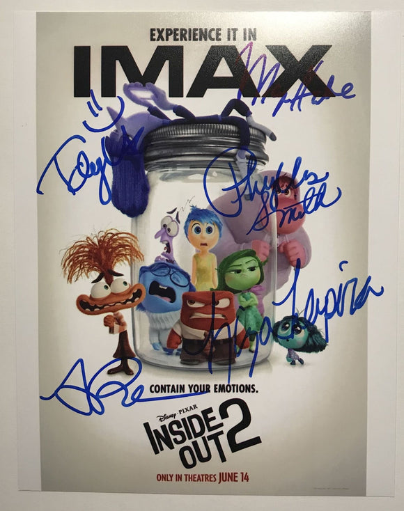 Inside Out 2 Cast Signed Autographed Glossy 8x10 Photo - Lifetime COA