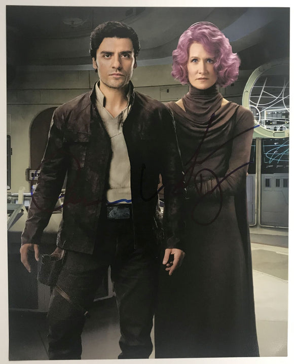 Oscar Isaac & Laura Dern Signed Autographed 