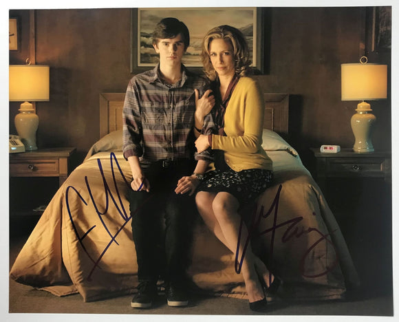 Freddie Highmore & Vera Farmiga Signed Autographed 