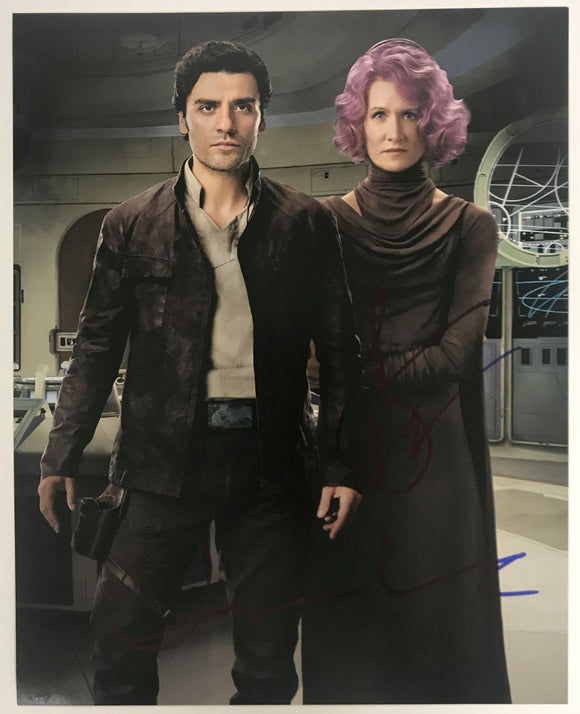 Oscar Isaac & Laura Dern Signed Autographed 