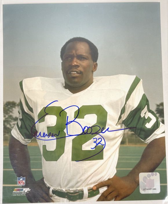 Emerson Boozer Signed Autographed Glossy 8x10 Photo New York Jets - COA Matching Holograms