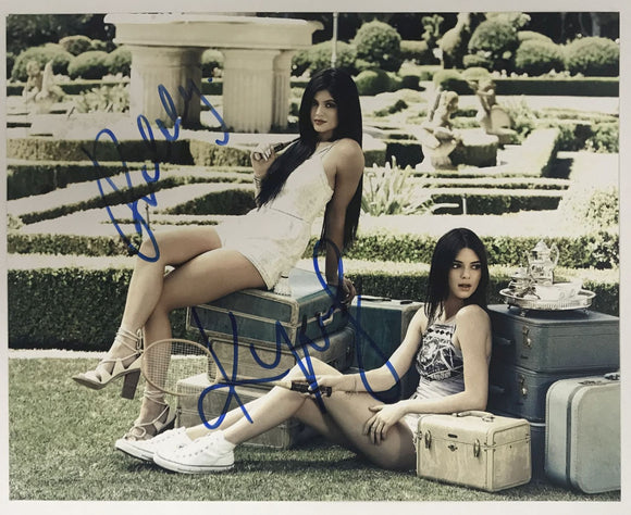 Kylie & Kendall Jenner Signed Autographed Glossy 8x10 Photo - Lifetime COA