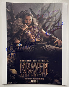 Kraven Cast Signed Autographed Glossy 8x10 Photo - Lifetime COA