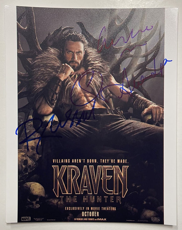 Kraven Cast Signed Autographed Glossy 8x10 Photo - Lifetime COA