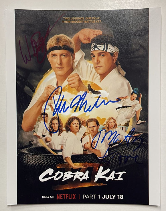 Cobra Kai Cast Signed Autographed Glossy 8x10 Photo - Lifetime COA