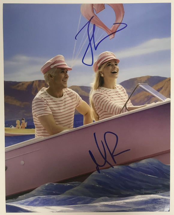 Margot Robbie & Ryan Gosling Signed Autographed 