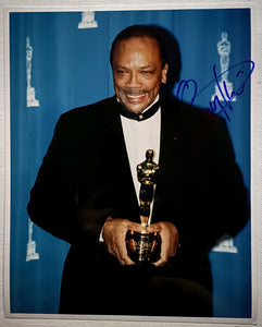 Quincy Jones Signed Autographed Glossy 8x10 Photo - Lifetime COA
