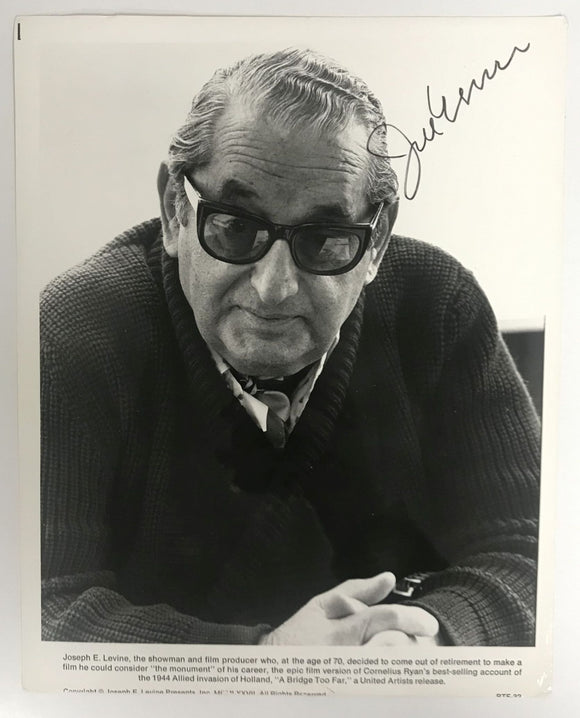Joseph E. Levine (d. 1987) Signed Autographed Vintage Glossy 8x10 Photo - Lifetime COA