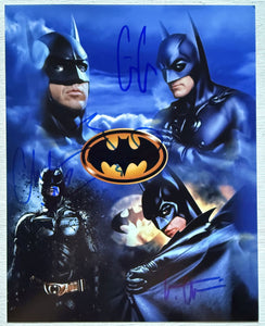 Movie Batman Actors (4) Signed Autographed Glossy 8x10 Photo - Lifetime COA