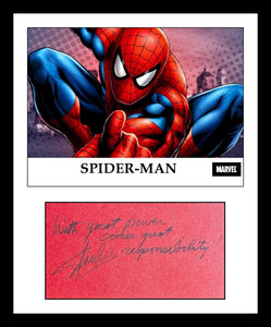 Stan Lee (d. 2018) Signed Autographed 8.5x11 Vintage Signature Display w/ Glossy Photo - Lifetime COA