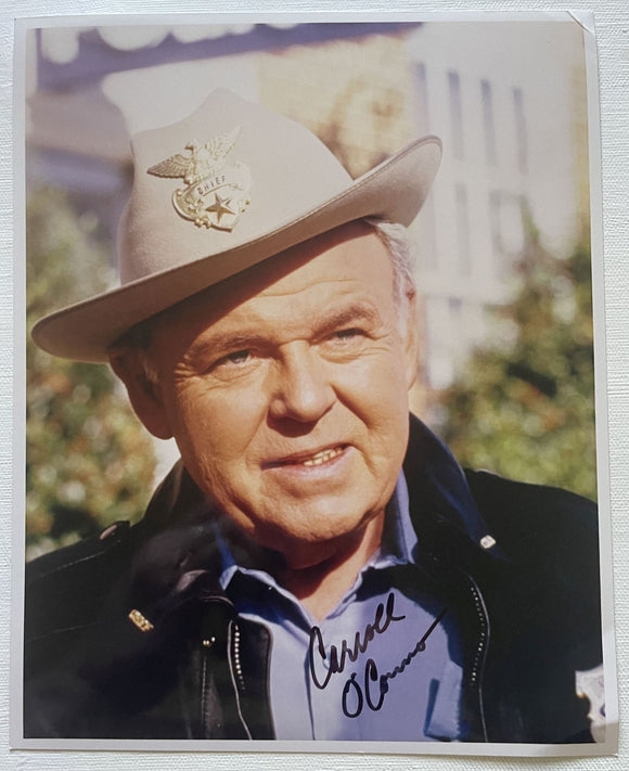 Carroll O'Connor (d. 2001) Signed Autographed 