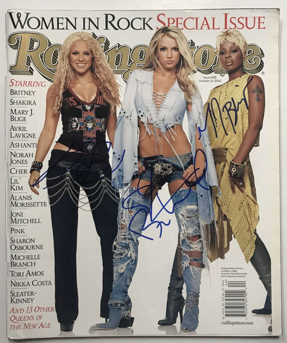 Shakira, Britney Spears & Mary J. Blige Signed Autographed Complete 