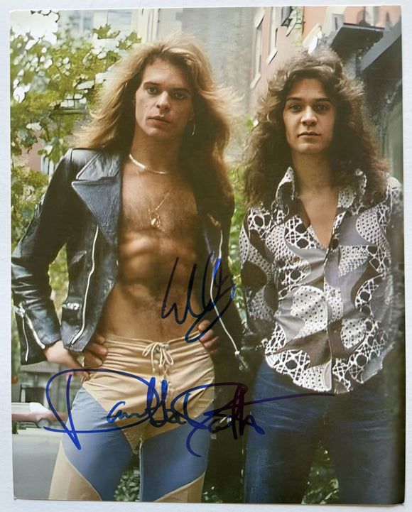 David Lee Roth & Eddie Van Halen Signed Autographed 
