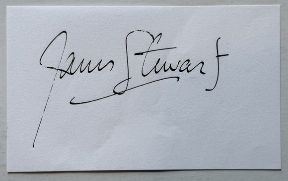 James Stewart (d. 1997) Signed Autographed 3x5 Signature Page - Lifetime COA