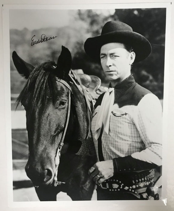 Eddie Dean (d. 1999) Signed Autographed Vintage Glossy 8x10 Photo - Lifetime COA