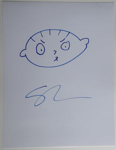 Seth MacFarlane Signed Autographed 8.5x11 Glossy Sheet w/ South Park Sketch - Lifetime COA