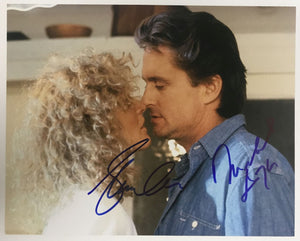 Michael Douglas & Glenn Close Signed Autographed "Fatal Attraction" Glossy 8x10 Photo - Lifetime COA