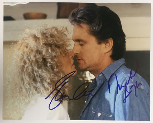 Michael Douglas & Glenn Close Signed Autographed 