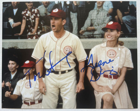 Tom Hanks & Geena Davis Signed Autographed 