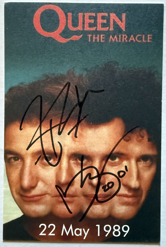 Brian May & Roger Taylor Signed Autographed 