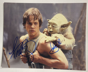 Mark Hamill & Frank Oz Signed Autographed "Star Wars" Glossy 8x10 Photo - Lifetime COA